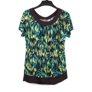 Plus Size Candy Rain Blouse Colorful Multicolor